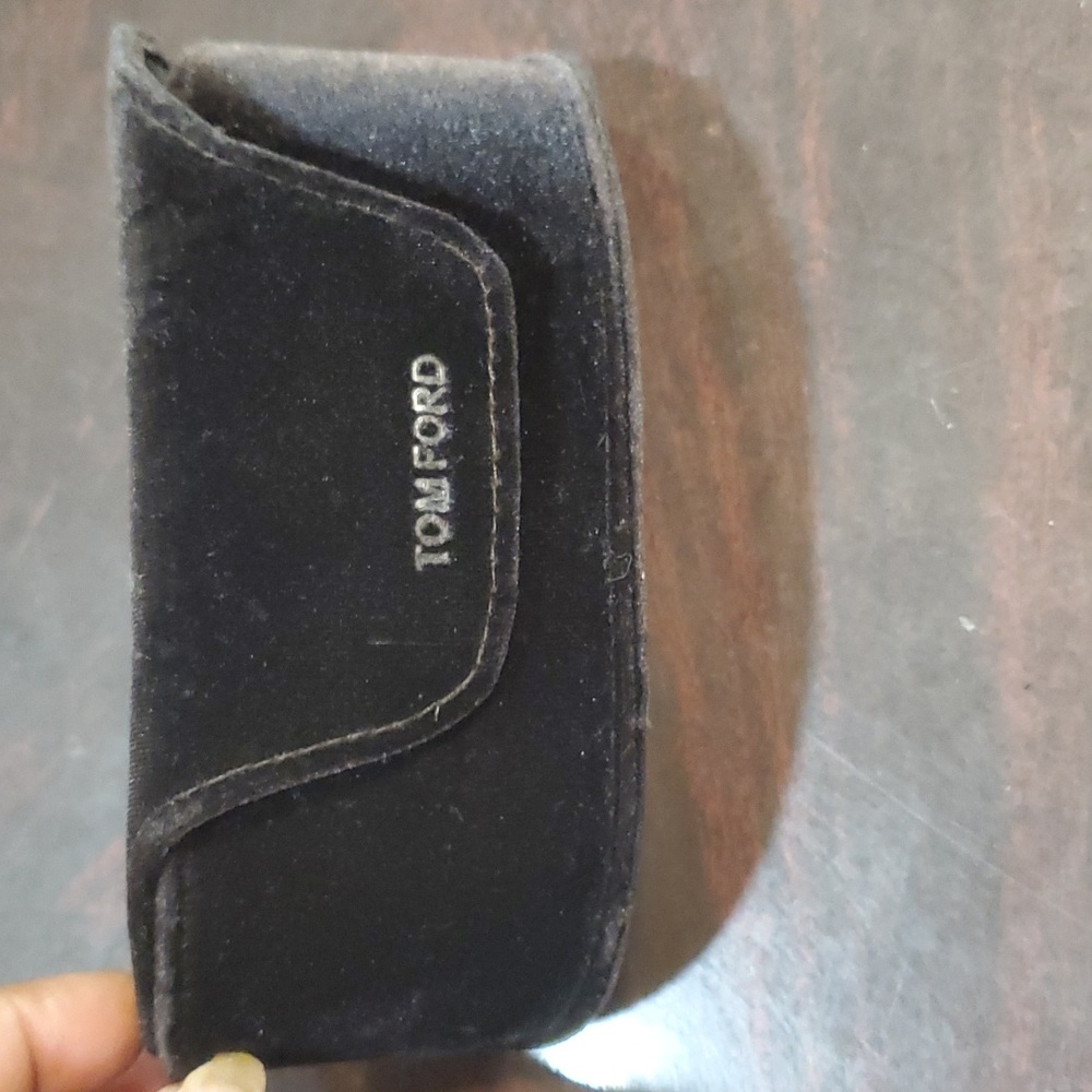 Tom Ford velour black/brown sunglasses case holder - Picture 11 of 12